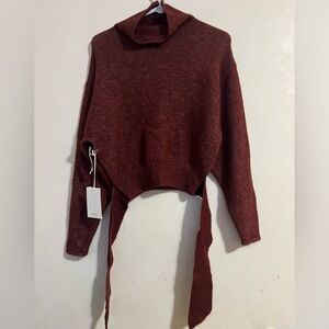 Wilfred Deep Red Turtleneck Sweater